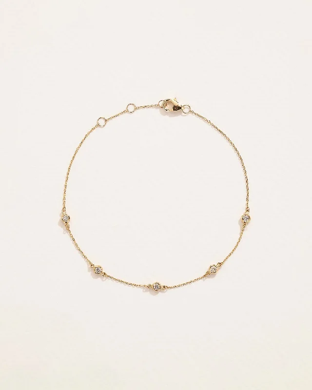 real diamond solitaire ring Diamond Station Bracelet