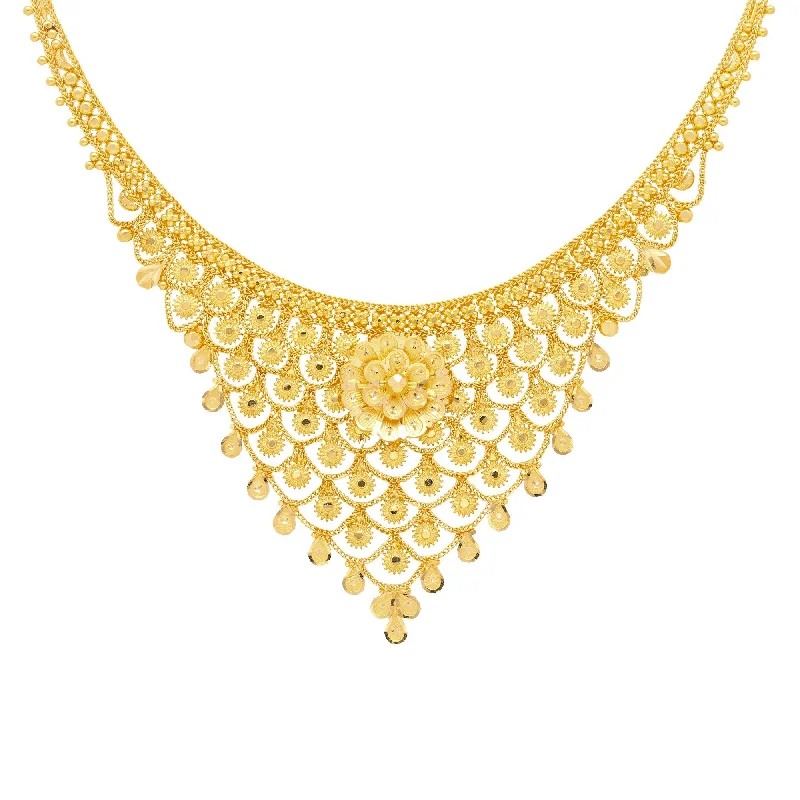 men’s tungsten wedding ring 22K Gold Indian Flora Necklace