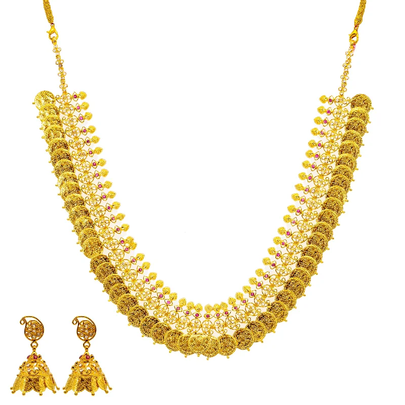 tiny star constellation bracelet 22K Gold Kasu & Jhumka Earring Set w. Gems & CZ Stones (68.4 grams) tiny star constellation bracelet 22K Gold Kasu & Jhumka Earring Set w. Gems & CZ Stones (68.4 grams)