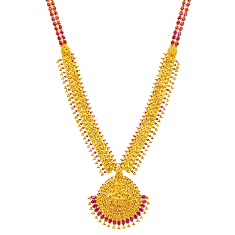 delicate heart stud earrings 22K Yellow Gold Kasu Laxmi Jewelry Set w. Jhumka Earrings (108 grams) delicate heart stud earrings 22K Yellow Gold Kasu Laxmi Jewelry Set w. Jhumka Earrings (108 grams)
