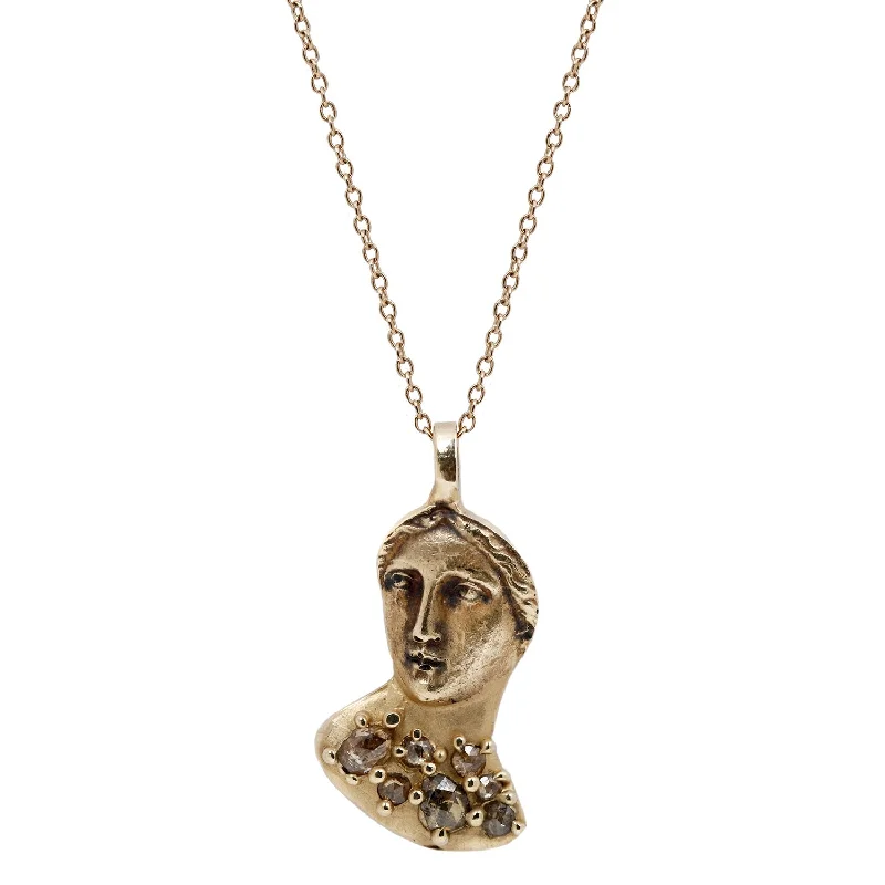 gold medallion pendant necklace Temperance Pendant Necklace