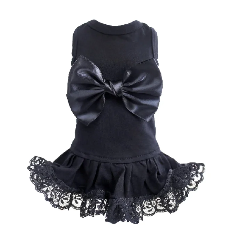 soft pet stairs for high couch Black Ballerina Dog Dress