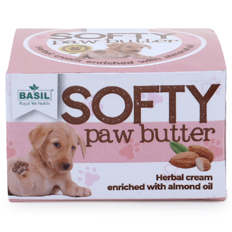 soft padded dog booties for winter Basil Almond Softy Paw Butter for Dogs