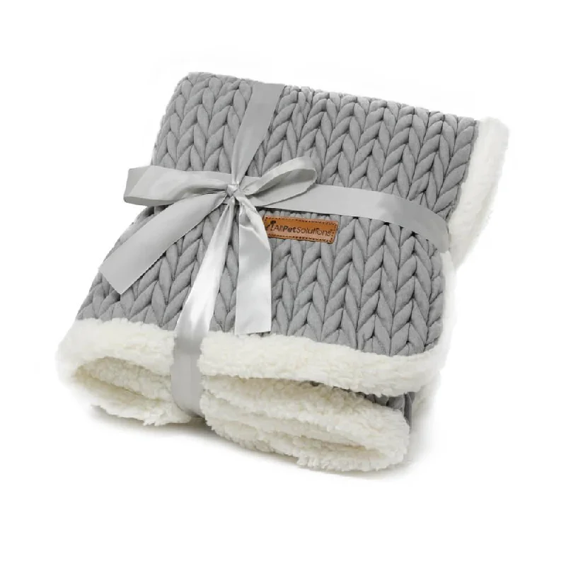 best hamster travel cage lightweight Charlie Grey Dog Blanket - Size M/L