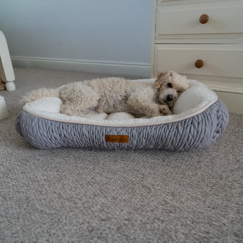 best outdoor ferret enclosure Charlie - Grey Chunky Knit Design Dog Bed - Size S/M/L best outdoor ferret enclosure Charlie - Grey Chunky Knit Design Dog Bed - Size S/M/L