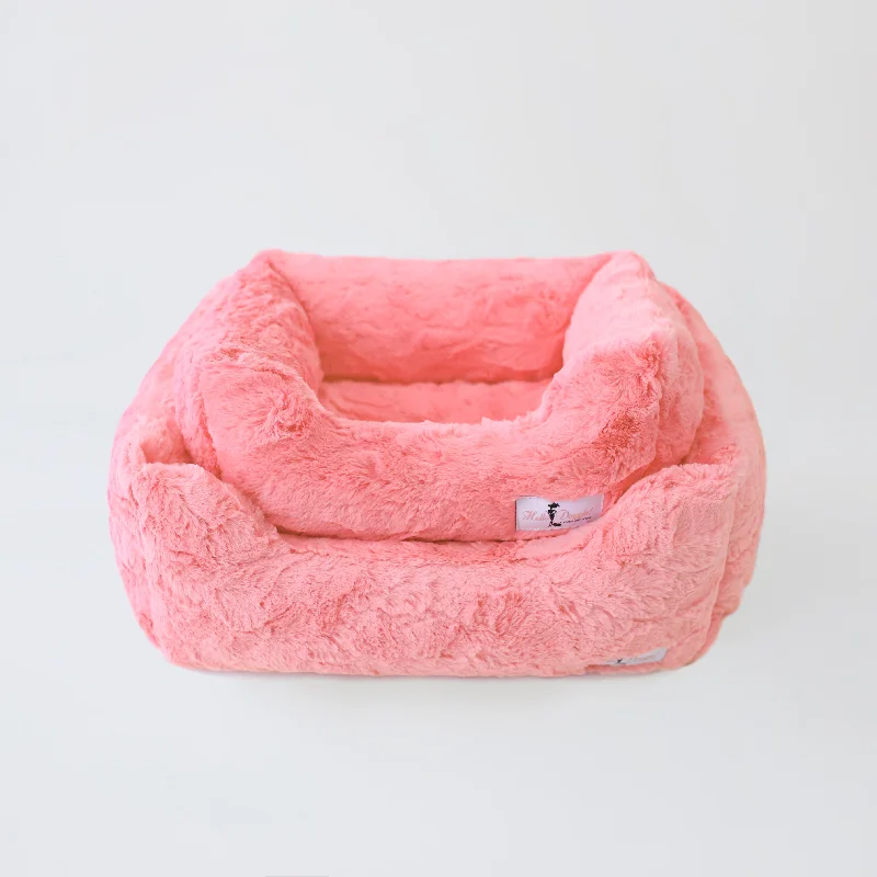 hamster exercise ball clear Cuddle Dog Bed: Peach
