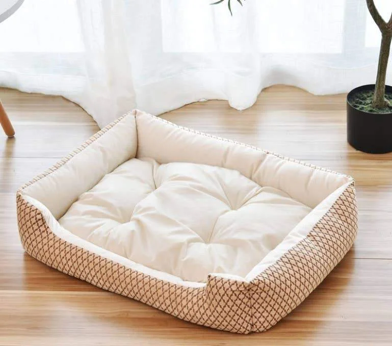 premium reptile coconut substrate Cuddle Dog Bed (Tan/Brown)