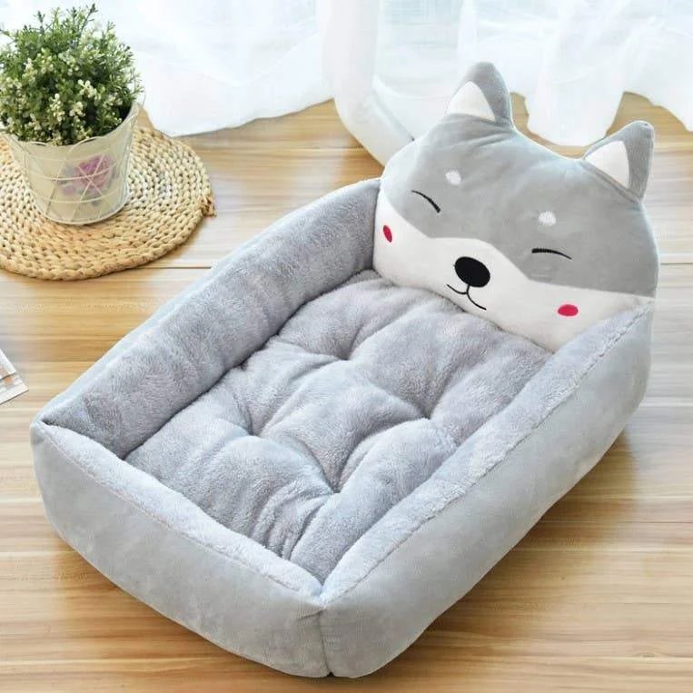extra-large parrot cage with stand Cute Cartoon Character Pet Bed (Gray)