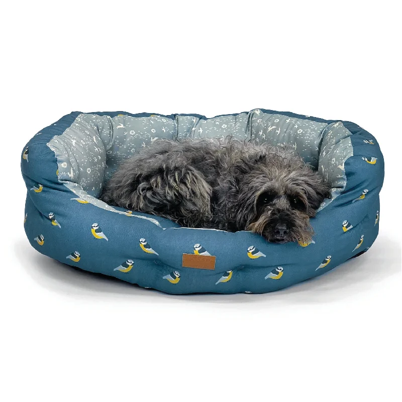 collapsible pet travel bowl silicone Danish Design FatFace Deluxe Slumber Bed Flying Birds Check 5 Sizes