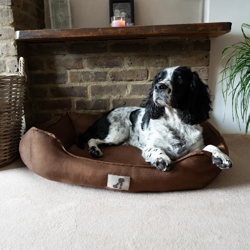 best natural dog calming chews Dexter Waterproof Dog Bed Brown - Size S/M/L