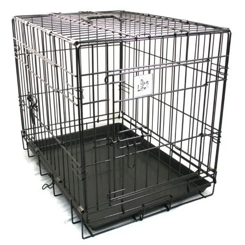 glow-in-the-dark fish tank stones Dog Life Dog Crate Double Door Black Large 36in