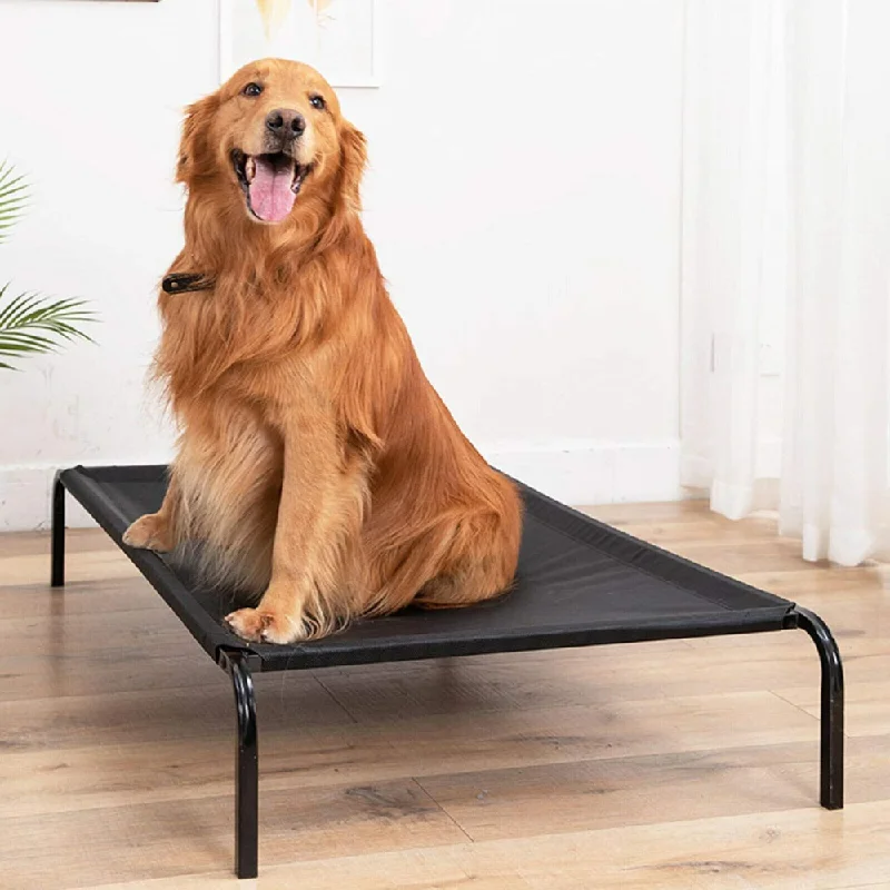 best flea spray for home use Fluffy's Pawsome Waterproof elevated Sides Camping Bed for Dogs (Black)