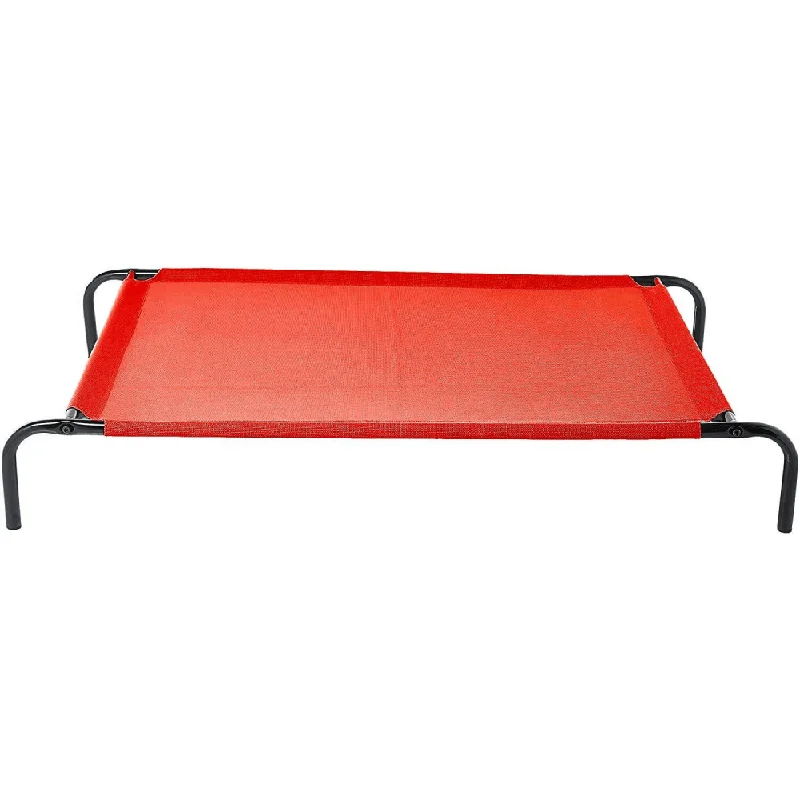 waterproof dog rain boots reflective Fluffy's Pawsome Waterproof elevated Sides Camping Bed for Dogs (Red)