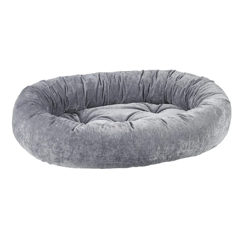 waterproof dog leash with handle Donut Dog Bed: Grey Velvet