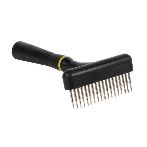 self-cleaning pet grooming brush Happy Pet Groom Anti-Tangle Rake