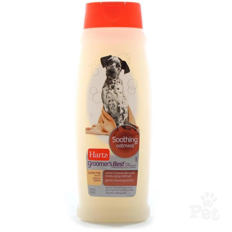 no-mess dog food and water station HEARTZ OATMEAL SHAMP