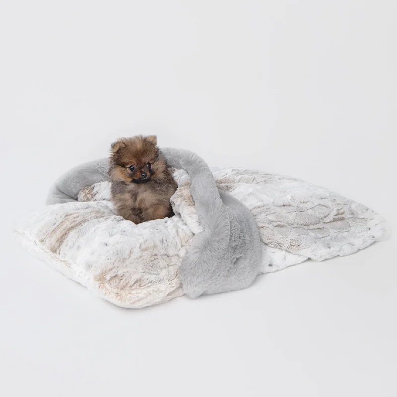 extra-tall baby gate for pets Ritz Hideaway Dog Bed: Pearl Leopard