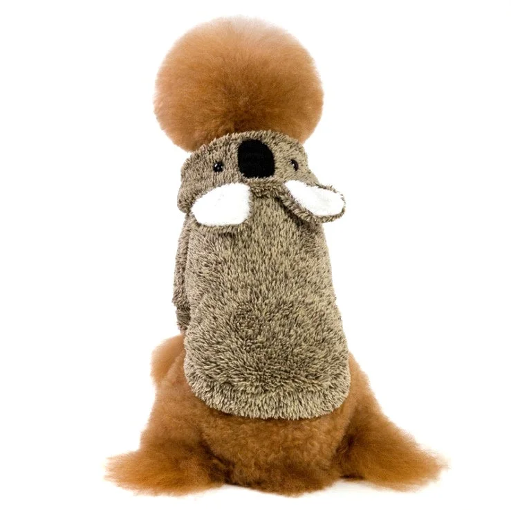 hamster exercise ball clear HM Brown Koala Hoodie - Buttoned Jacket For Small Pets