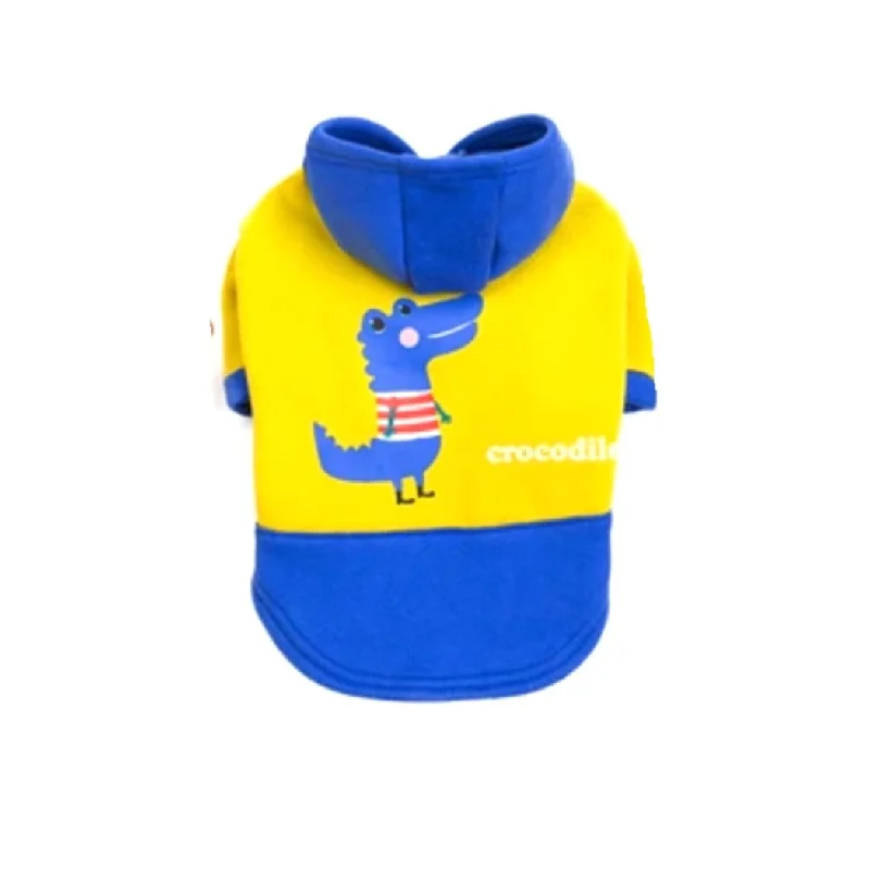 best organic cat treats grain-free HM Crocodile Yellow Blue Hoodie - Sweatshirt For Small Dogs & Cats best organic cat treats grain-free HM Crocodile Yellow Blue Hoodie - Sweatshirt For Small Dogs & Cats