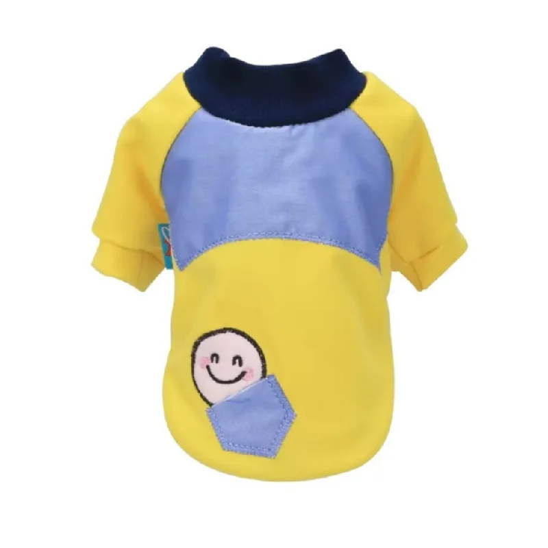 chew-proof small animal water bottle HM Smiley in Pocket Yellow & Blue Tee - T shirt For Small Dogs & Puppies chew-proof small animal water bottle HM Smiley in Pocket Yellow & Blue Tee - T shirt For Small Dogs & Puppies