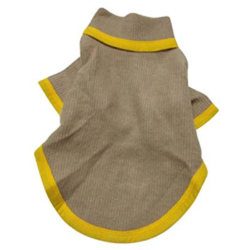 waterproof dog training collar rechargeable HM T-shirt Brown with Yellow Trim