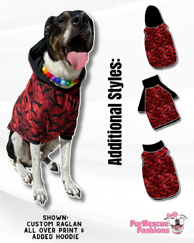 best outdoor dog kennel with shade It’s Freakin’ Bats Dog Pajama with Black Neck & Trim/Sleeves