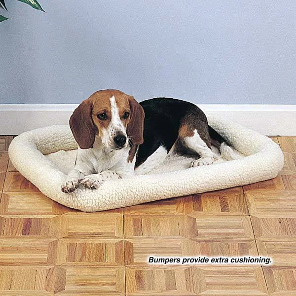 soft sided pet carrier airline approved Ivory White Slumber Pet Sherpa Crate Bed