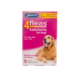 dog treat pouch with belt clip JVP 4Fleas Tabs Dog >11kg 3x6