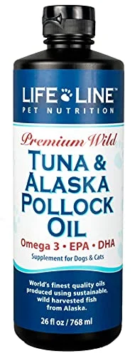 best dog toothbrush and toothpaste Life Line Premium Wild Tuna & Alaska Pollock Oil