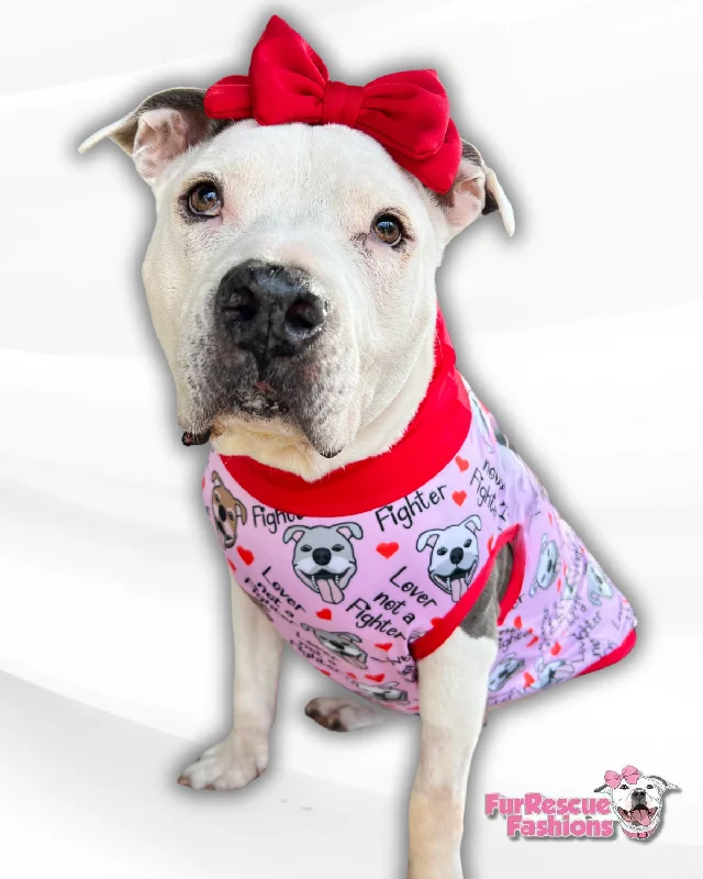 waterproof pet carrier for biking Lover Not A Fighter in Pink - Dog Pajama with Red Neck & Trim/Sleeves waterproof pet carrier for biking Lover Not A Fighter in Pink - Dog Pajama with Red Neck & Trim/Sleeves