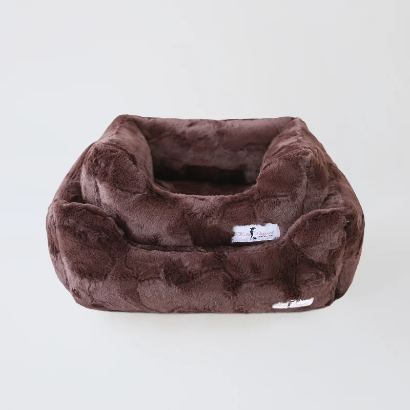 automatic aquarium feeder digital Luxe Luxury Dog Bed: Chocolate