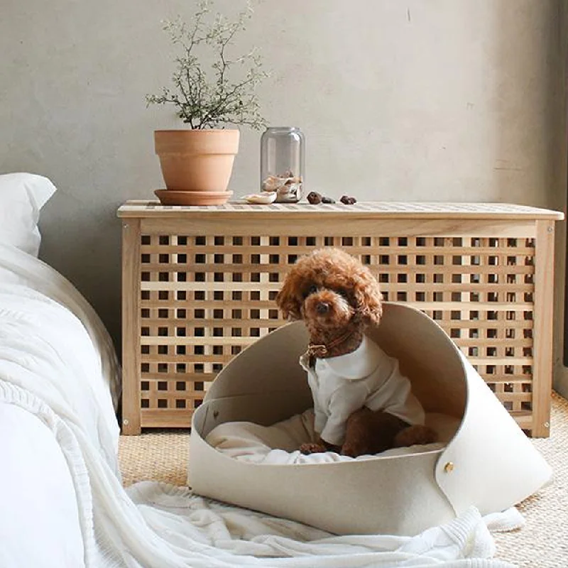 cat litter deodorizer natural Marron Dog Bed: Oatmeal