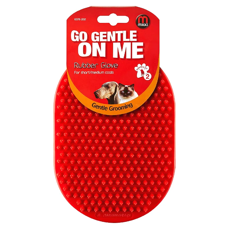 durable waterproof pet carrier backpack Mikki Rubber Glove Groomer - Short/Medium Coat