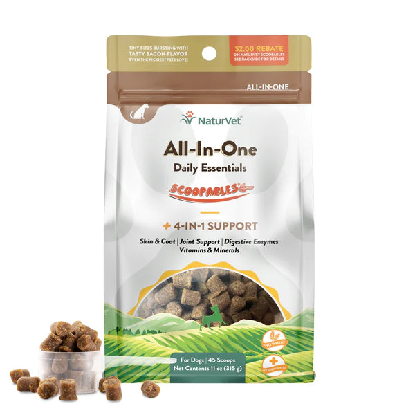 best natural dog ear cleaner drops NaturVet All-In-One Daily Essentials (4-in-One Support) Scoopables for Dogs