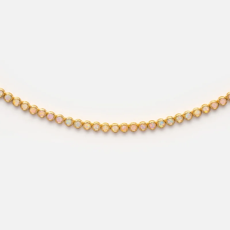 sterling silver arrow ring Opal Ombre Tennis Necklace