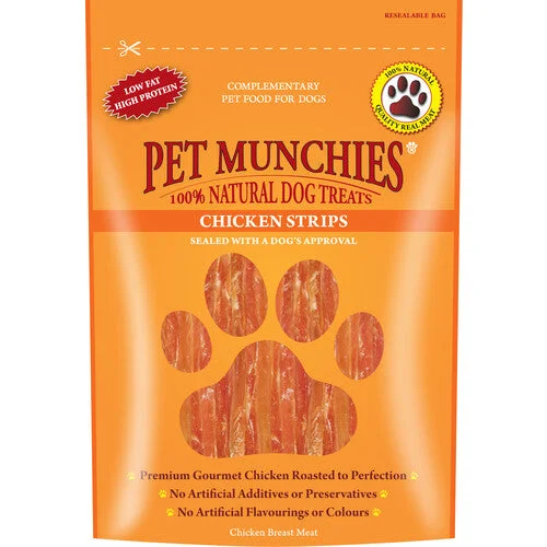 best parrot chew toys for beak health Pet Munchies Dog Treats - Chicken Strips 90g