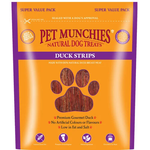 extra-soft cat blanket machine washable Pet Munchies Dog Treats - Duck Strips 320g