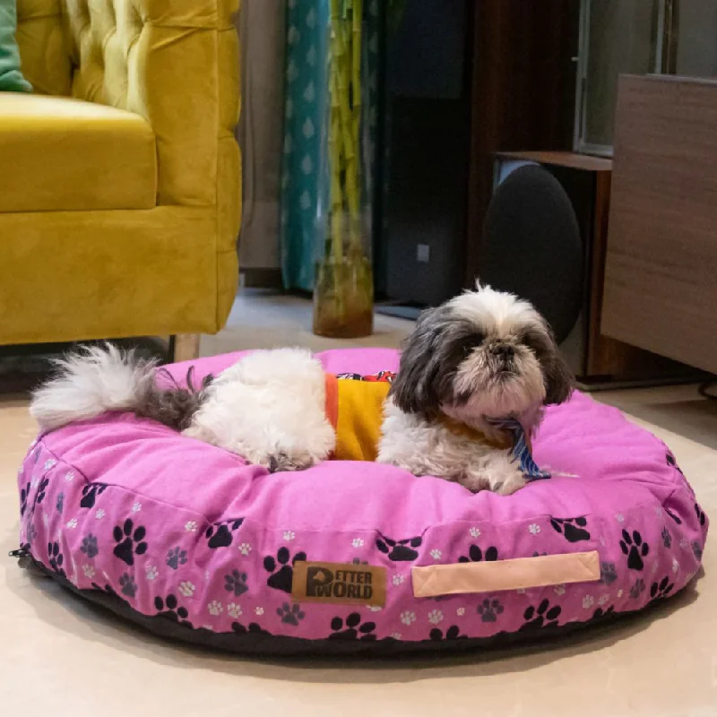 rabbit litter box with high walls Petter World Indoor Artisanal Round Cushioned Bed with Washable Cover for Dogs and Cats (Crocus) rabbit litter box with high walls Petter World Indoor Artisanal Round Cushioned Bed with Washable Cover for Dogs and Cats (Crocus)