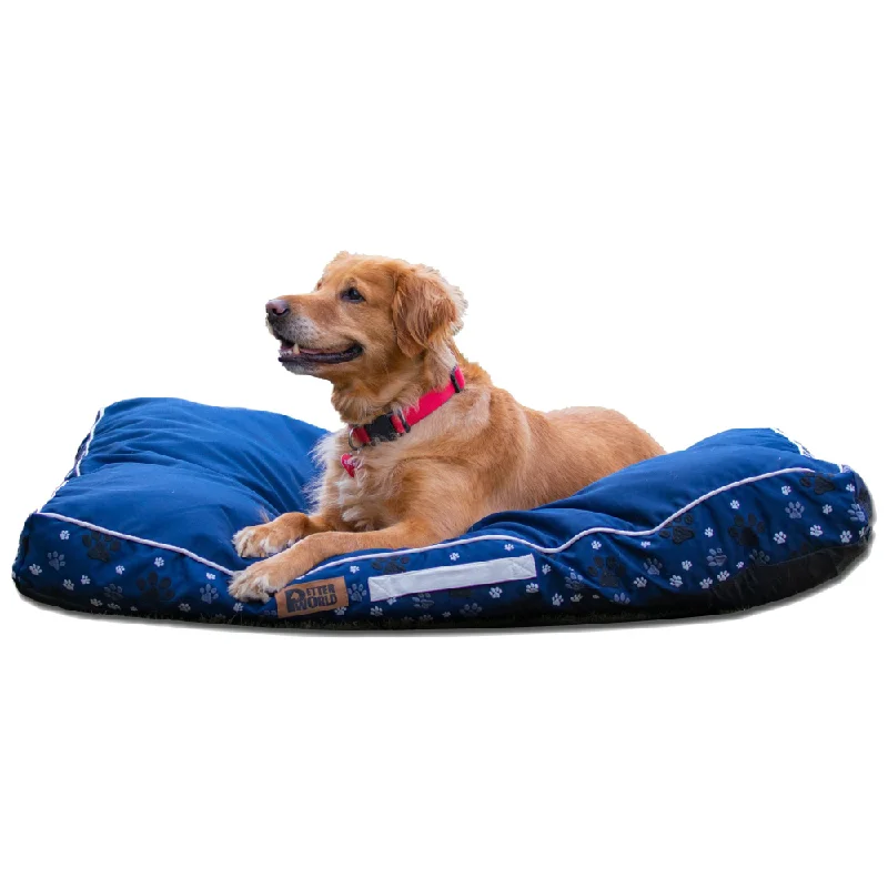 no-mess dog food and water station Petter World Outdoor Artisanal Rectangular Cushion Mattress Bed with Washable Cover for Dogs (Ensign Blue) no-mess dog food and water station Petter World Outdoor Artisanal Rectangular Cushion Mattress Bed with Washable Cover for Dogs (Ensign Blue)