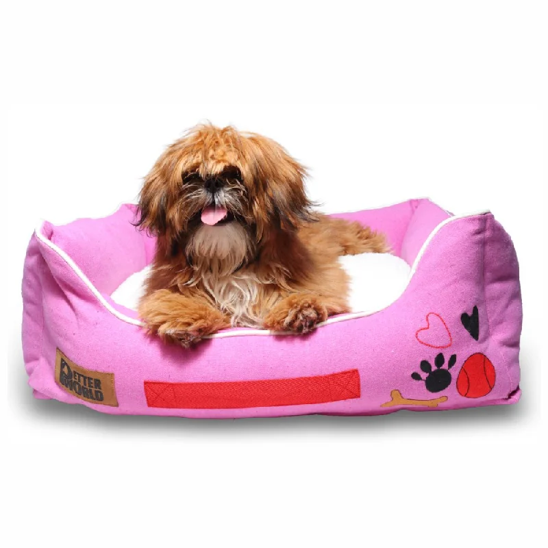 chew-resistant ferret hammock cozy Petter World Ultra Luxury Cotton Canvas Lounger With Removable Sherpa Fur Cushion for Dogs (Crocus) chew-resistant ferret hammock cozy Petter World Ultra Luxury Cotton Canvas Lounger With Removable Sherpa Fur Cushion for Dogs (Crocus)