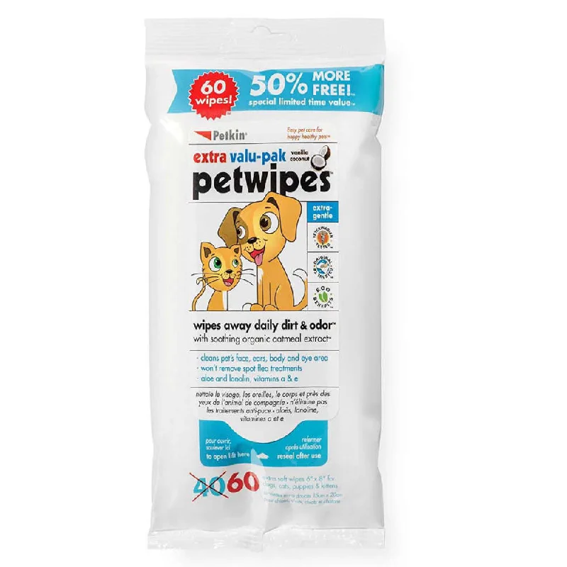 automatic cat food dispenser Petwipes Value-Pack 60 wipes
