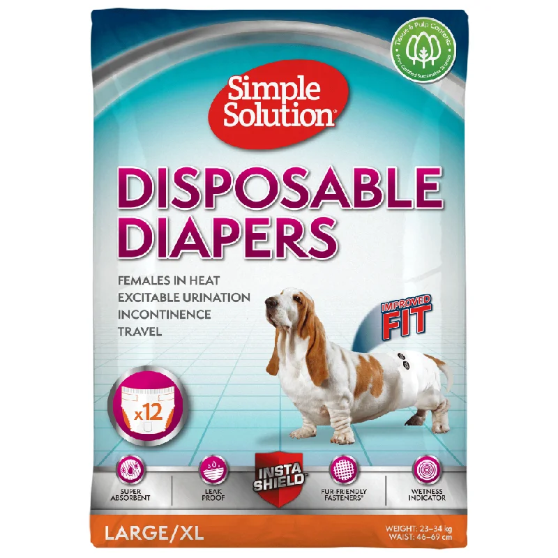 smart pet camera with treat dispenser Simple Solution Disposable Diaper for Female Dogs (46x57cm)
