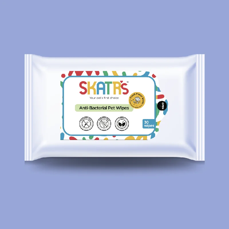 anti-scratch cat furniture protectors Skatrs Antibacterial Cleaning Wipes for Dogs and Cats