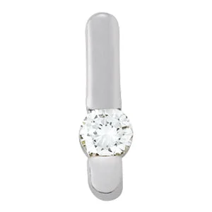 silver-plated bar necklace Solitaire Diamond Pendant