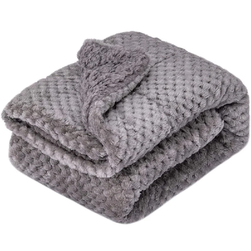 premium parrot foraging toy Talking Dog Club Blankies Warm Blankets for Dogs and Cats (Grey)