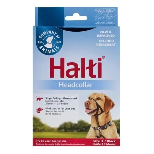 chew-resistant small animal bed Halti Black Headcollar for Dogs Size 3