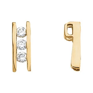pearl and gold chain earrings Three Stone Diamond Pendant