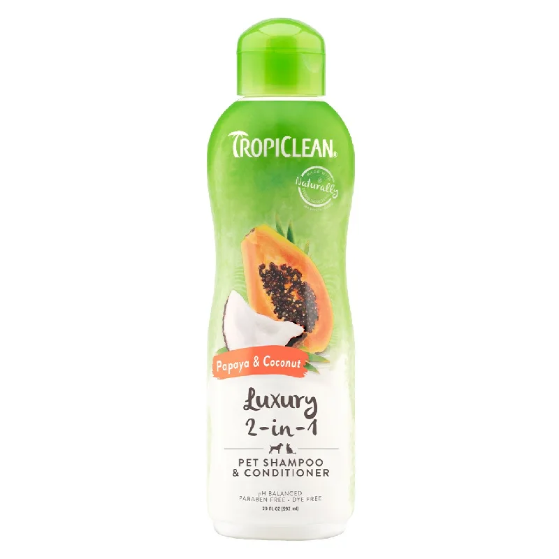 best dry kitten food high protein Tropiclean Dog Grooming Papaya and Coconut Shampoo & Conditioner Luxury 355ml
