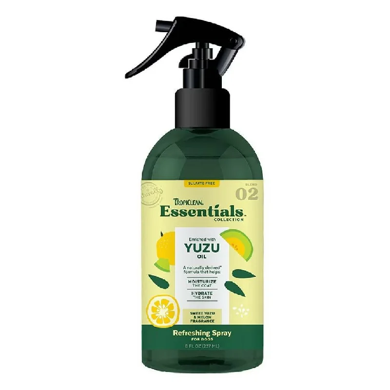 large cat tower with hammock TropiClean Essentials Yuzu Fruit Refreshing Coat Spray For Dogs (8 oz)