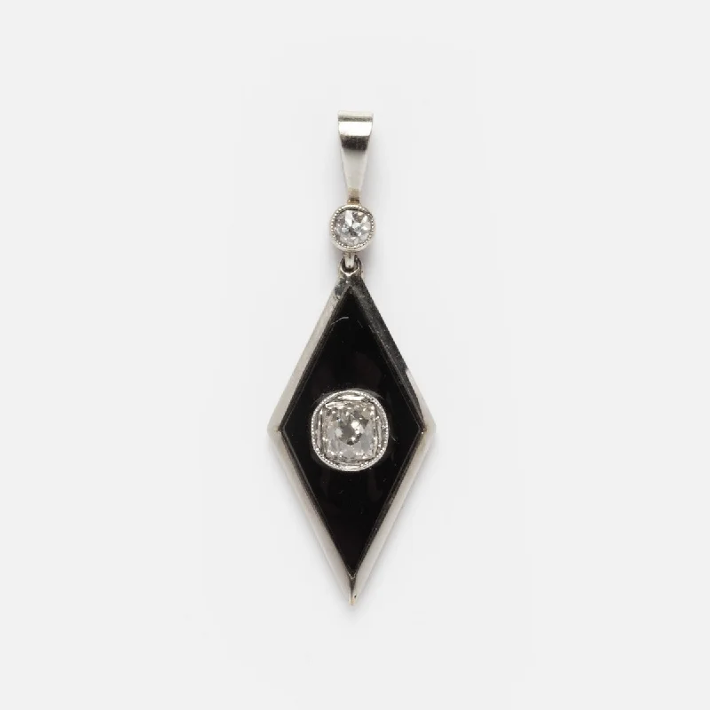 real garnet stacking rings Vintage 18k 1920s Black Onyx and Diamond Art Deco Charm